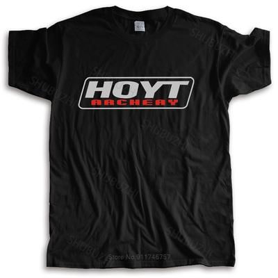 Футболка мужская летний топ футболки HOYT Стрельба из лука Охотник Луки ЛОГОТИП Черная футболка новая модная футболка мужчина топ