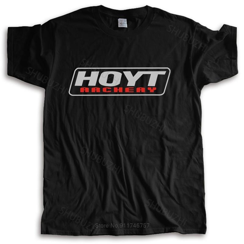 Футболка мужская летний топ футболки HOYT Стрельба из лука Охотник Луки ЛОГОТИП Черная футболка новая модная футболка мужчина топ