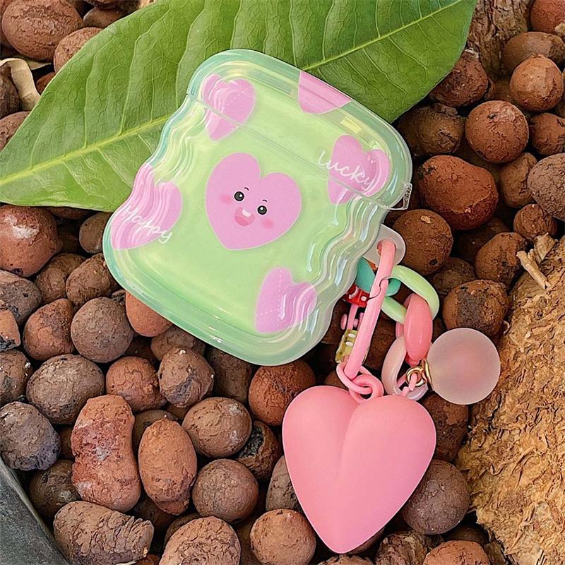 Чехол для наушников INS Heart Windmil для Airpods Pro 2, чехол с милым медведем и разноцветными бусинами, мягкий силиконовый чехол с мультяшным животным для Airpods 1 2 3