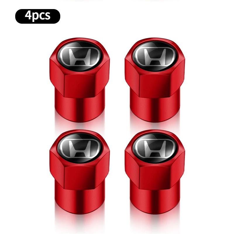 BWAD5 4Pcs Car Wheel Tire Valve Caps Airdust Covers For Honda City Civic FIT CRV Accord Jazz HRV Stepwgn Insight Odyssey Vezel CRZ