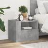 VidaXL Wall-mounted Bedside Table Concrete Grey 45x30x35 Cm 848317