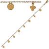 [F0365] - Gold Plated Anklet 'Lucky Charm' Golden - 25 Cm 6 Mm