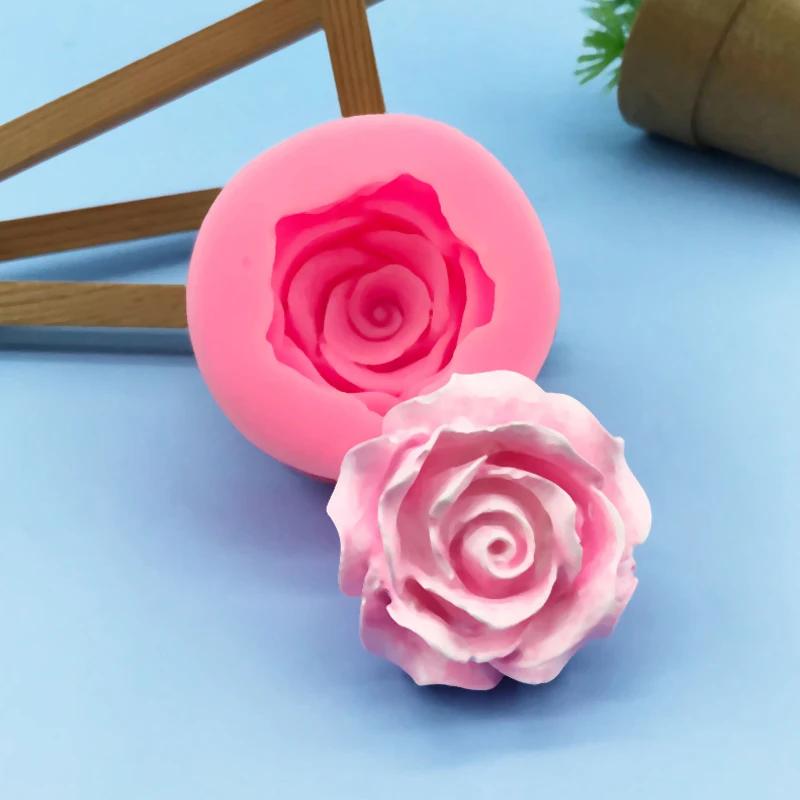 1шт 3D Красивые розы силиконовая форма DIY шоколадный торт украшения инструменты помадка свадебный торт украшения цветы мыло форма