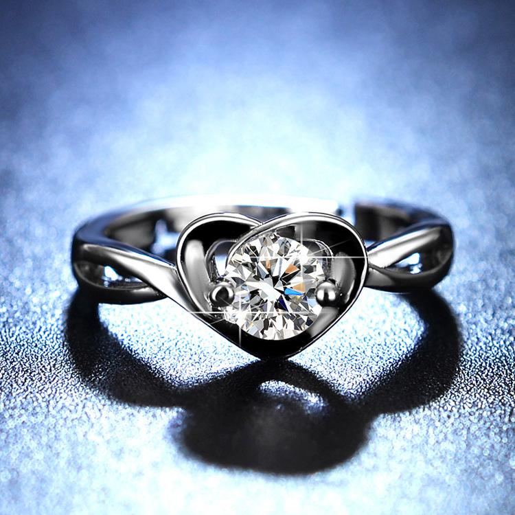 Heart Ring, Marriage Proposal Confession Simulation Mozzarella Diamond Ring, Japanese and Korean Wedding Love Ring