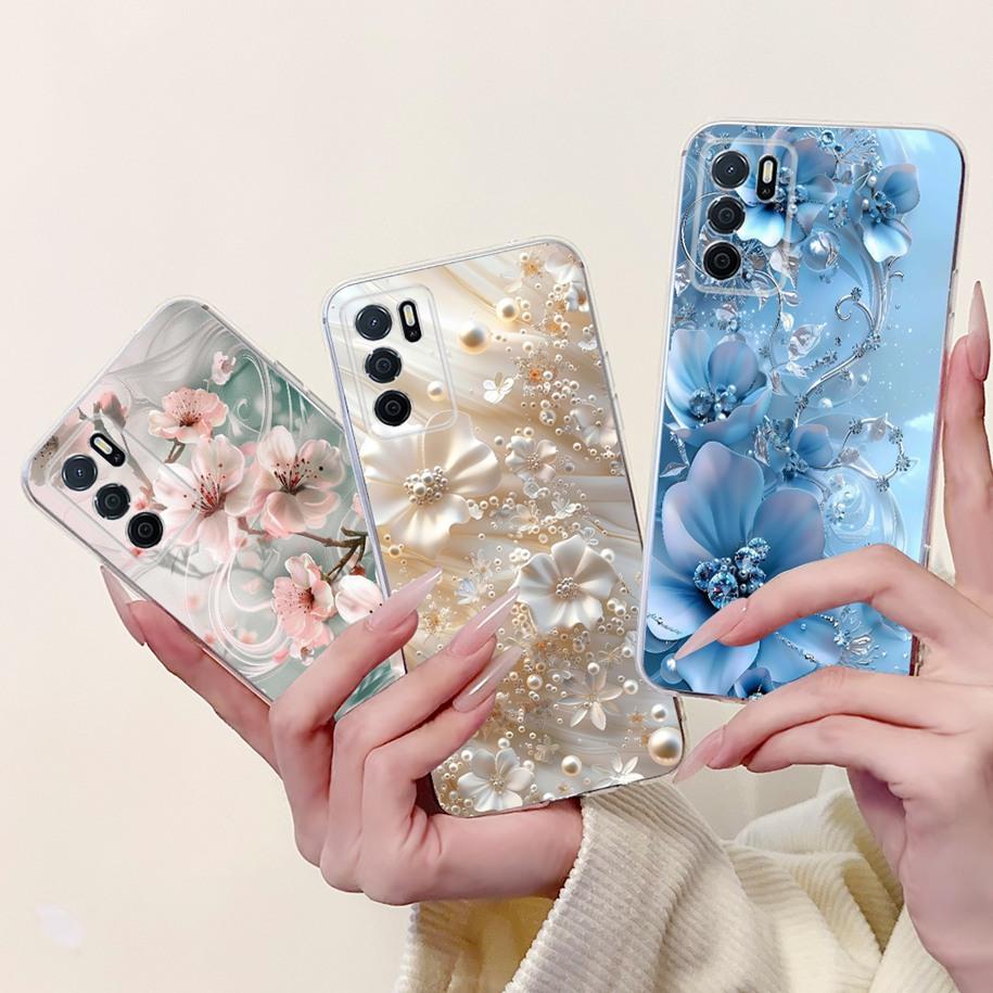 Чехол для Oppo A16 A16s CPH2269 CPH2275 CPH2271 A 16, ТПУ Чехол, Модный Цветок, Мягкий Funda Для OPPO A54s CPH2273 Чехол для Телефона OppoA16