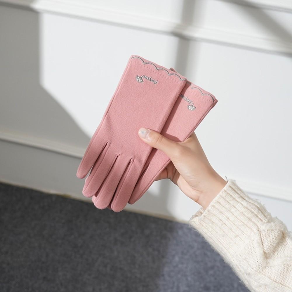 Модные перчатки для холодной погоды с теплой подкладкой Зимние перчатки Женские теплые перчатки для осени-зимы