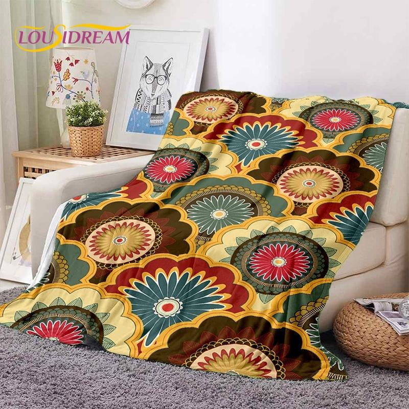 3D Lastest Nordic Turkish Bohemia Celt Soft Flannel Blankets,Throw Blanket Comfortable Blanket for Picnic Beds Sofa Home Bedroom