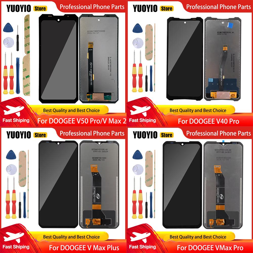 LCD Display For DOOGEE V40 Pro V50 Pro V Max 2 V Max Pro V Max Plus Touch Screen Digitizer Assembly Replacement Free Tools