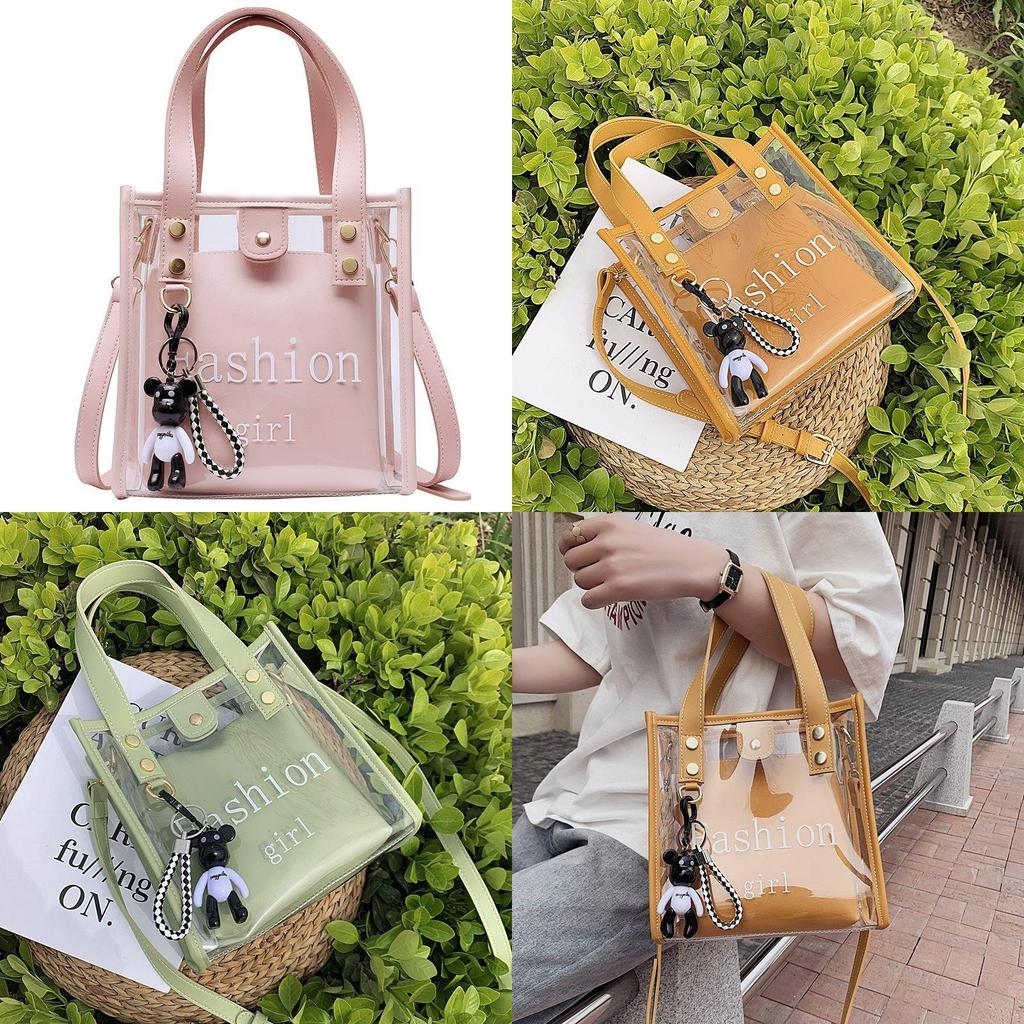 Stylish Pvc Transparent Jelly Bag For Women Fashionable Crossbody Bag Versatile Shoulder Tote