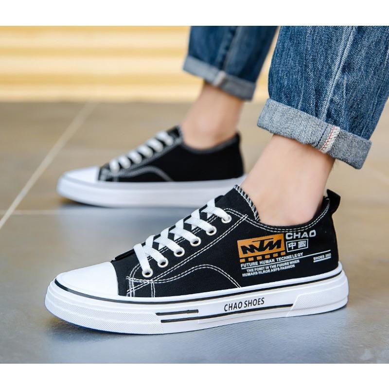 Трендовая парусиновая обувь с низким берцем. Мужская повседневная крутая модная обувь в уличном стиле. Кроссовки в стиле хип-хоп для подростков.