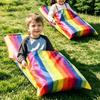 Waterproof Kids Grass Skiing Bag Foldable Rainbow Grass Dragging Mat  Cooperative Game