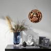 1 Model, 2D Round Wooden Buddha Logo, 3D Retro Meditation Mural, Festive Home and Office Decoration