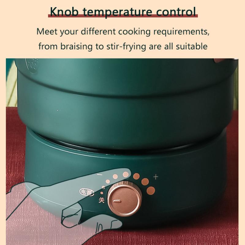 Электрическая разделенная кастрюля, складная мультиварка, сковорода, пароварка, рисоварка, супница, водонагреватель для путешествий