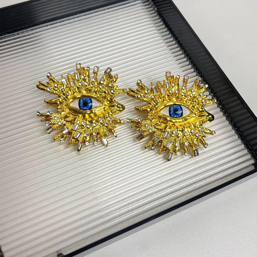 Винтажная серьга-пусета «Глаза демона», деликатная женская брошь, роскошное кольцо «Глаз дьявола», для леди и девушек