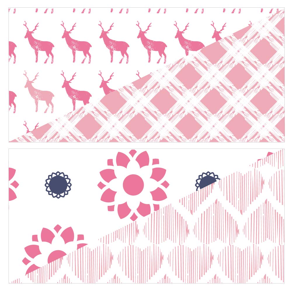 Newcastle Classics Набор сердечек из хлопковой марли для японского приема пищи, Pop, 23 см x 50 см x Слюнявчики, 2 шт., [Официальный продукт], Слюнявчики, Розовый, 0,5 см, NC-HBC728