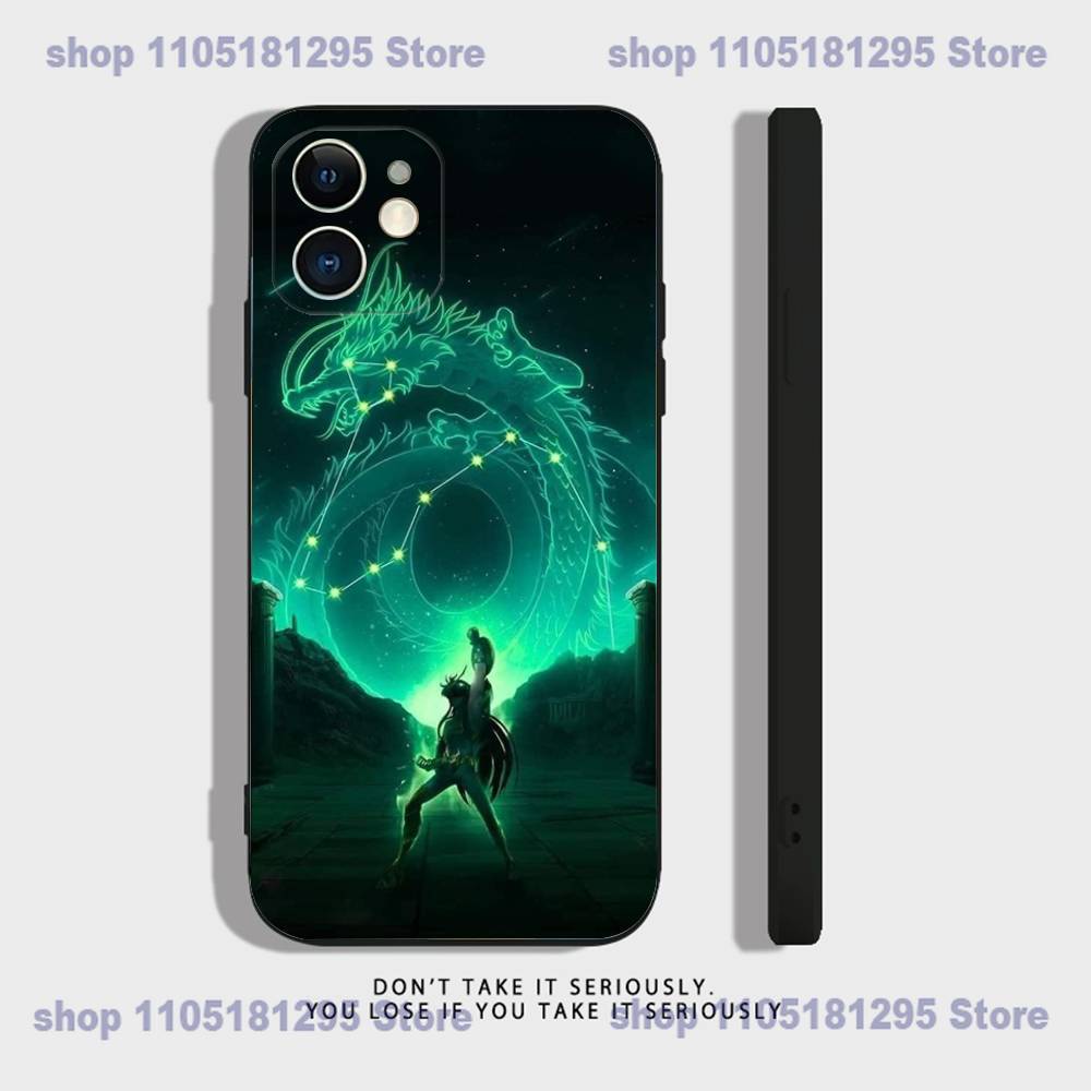 S-Рыцари Зодиака Чехол для телефона iPhone 17,16,15,14,13,12,11,XR,Pro,XS,Max,XR,Plus,Mini Мягкий силикон Черный Ударопрочный