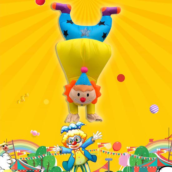 Easter Inflatable Handstand Clown Costume Funny Adult Cosplay Party Outfit Suit