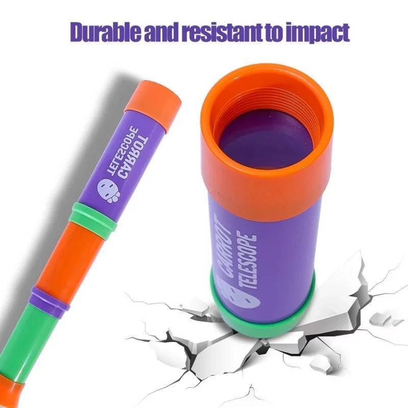 Childrens Cartoon Carrot Binoculars With Adjustable Focus For Outdoor Exploration And Learning