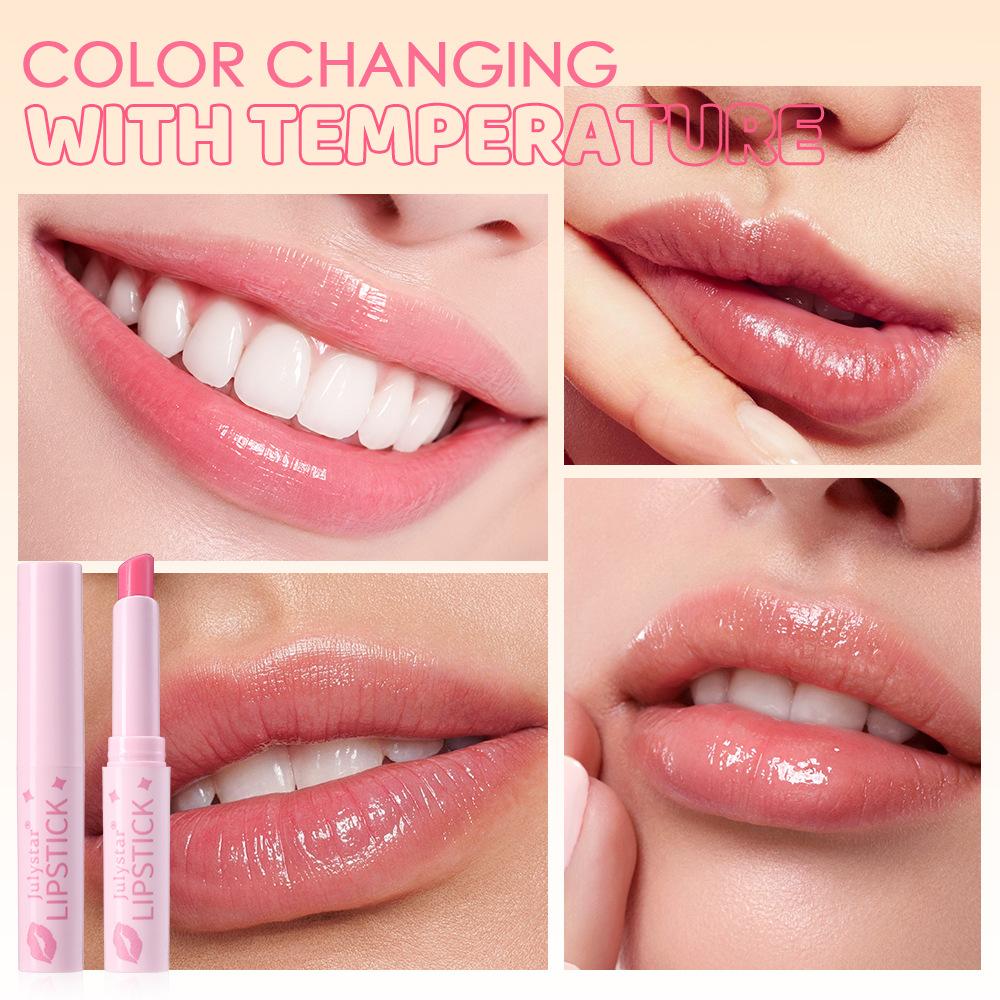 Julystar 8pcs Moisturizing Lipstick Set Peach Scented Glossy Hydrating Lip Balm Tint Long-Lasting Smooth Makeup Cosmetic Gift for Women Girls