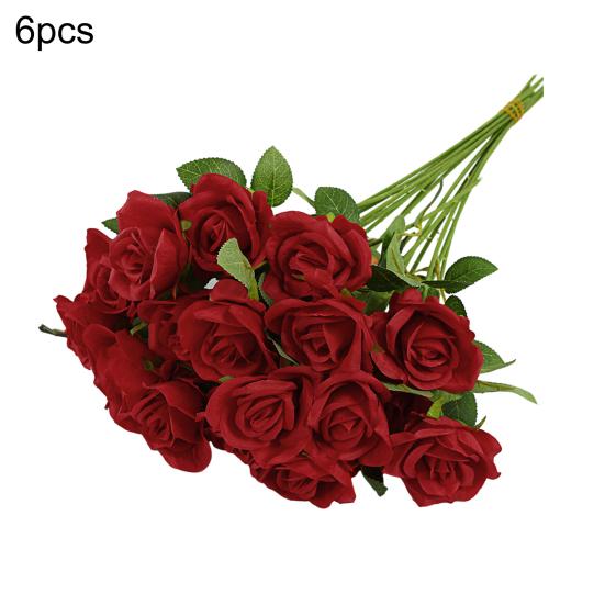 Искусственный цветок розы Реалистичная роза на длинном стебле Букет из искусственных шелковых роз на День святого Валентина Для дома Свадьбы Вечеринки Центральная композиция Цветочная композиция