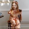 Happyology Девочки Подростковый Топ в Британском Стиле с Цветочным Принтом и Короткой Рукавой
