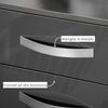 Set of 2 Modern Nightstands with 3 Drawers for Bedroom and Living Room in Particleboard, 40x36x56 cm, Grey