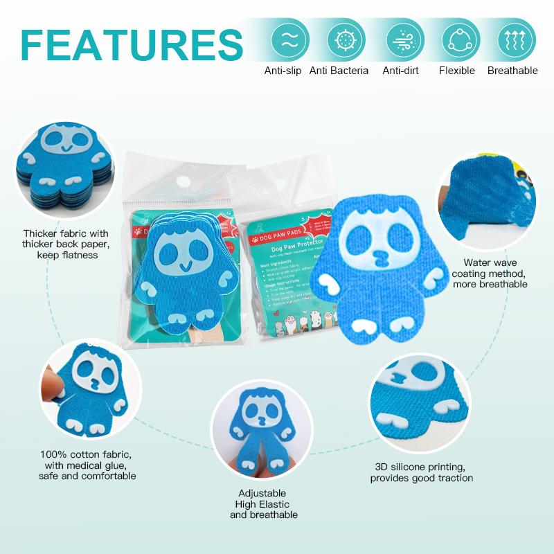 8 шт. противоскользящие накладки на лапы для собак, защитные наклейки на лапы собак, более прочные, удобные наклейки на ноги, товары для животных