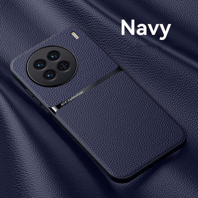 Чехол для Vivo X90 Pro Plus, роскошный кожаный чехол для телефона с магнитной подставкой для VIVO X90 X90Pro + бампер, противоударный автомобильный держатель, задняя крышка