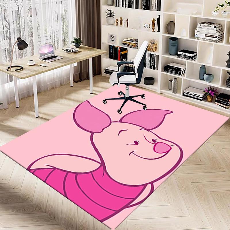 Pink Piglet Carpet For Playroom Bedroom Living Room Sofa Home Decorkids Game Area Rug Nonslip Floor Mat