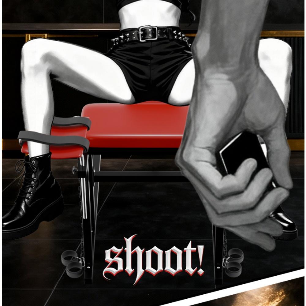 Pro BDSM Throne System: Open-Leg Spreader Chair with Built-In Sex Machine & 6-Point Restraint Harness sex furniture 18+