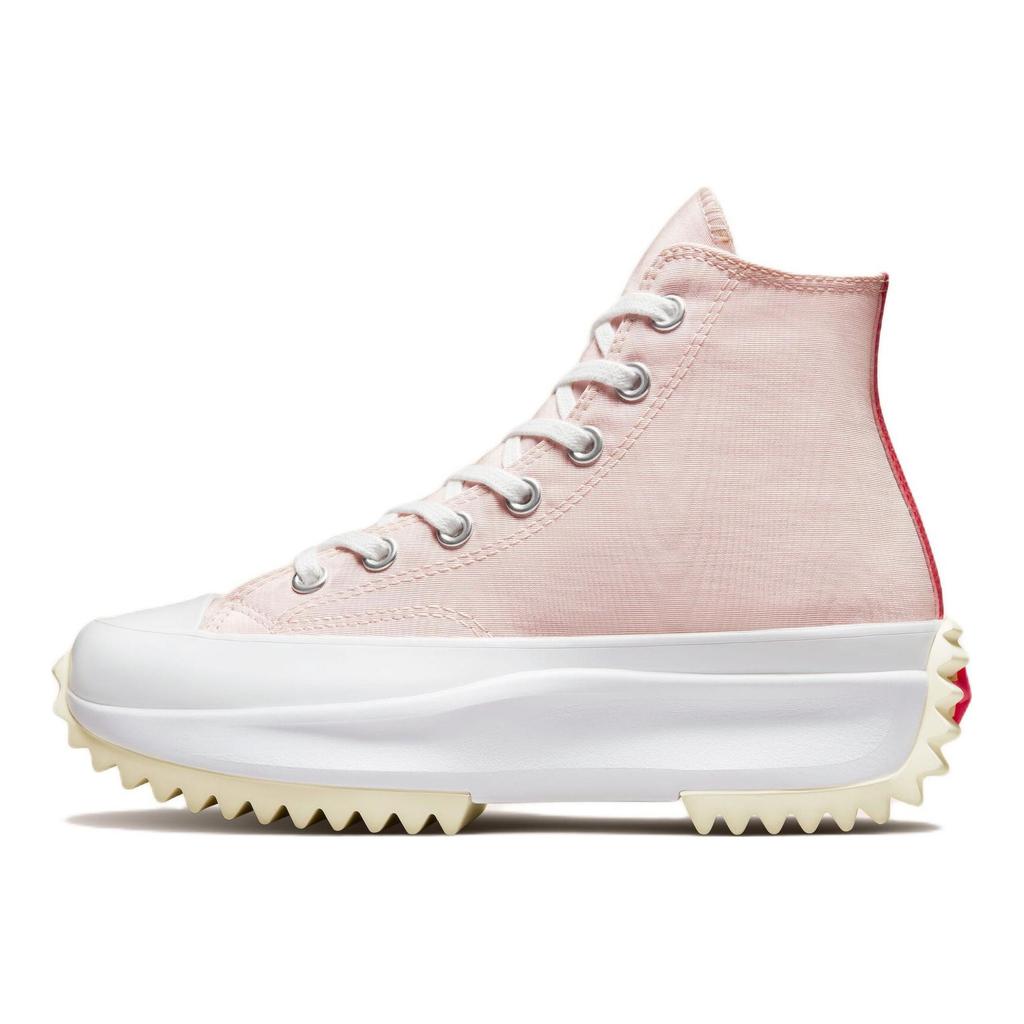 Converse Платформа Run Star Hike Сатин Удобные Легкие Высокие Кеды из Канваса Унисекс Розовые A00900C