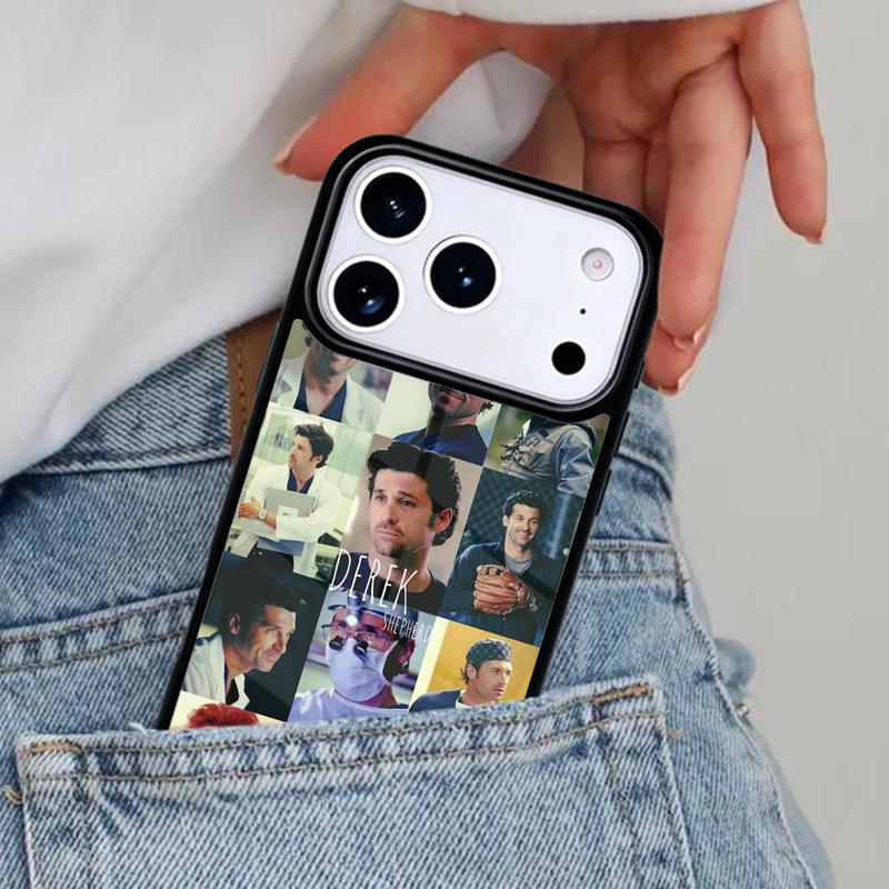 Derek Shepard Grey Anatomy Phone Case for iPhone 16e 15 14 13 12 17 Pro Max Plus Air 17pro Cover Coque