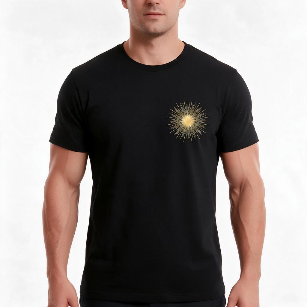 Cosmic Gold Unisexdala rising sun TShirt Summer Casual Cotton Tee Oversized Streetwear Tops Vintage Graphic Print Cotton