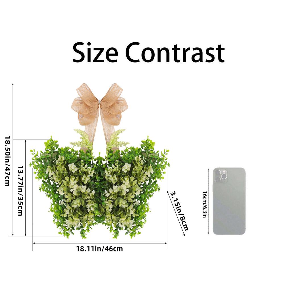 Рождественский шар Флок Игольчатый венок Украшение Креативный бант Венок из красных ягод и лозы