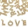 1pc/bag Inlaid Crystal Copper Wrapped Edge 26 English Letter Pendant DIY Bracelet Necklace Earrings Jewelry Accessories
