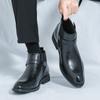 Мужские деловые ботинки челси из натуральной кожи 2024 года, модные ботинки с пряжкой, весна-осень, ботильоны для мужчин, комфорт, большие размеры 38-46