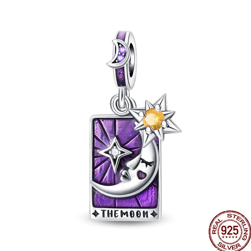 Медь Таро Звезда Луна Солнце Крест Библия Святое Благословение Амулет Бусины Подходят 3 мм Пан Оригинальный Браслет Сделай сам Подарок