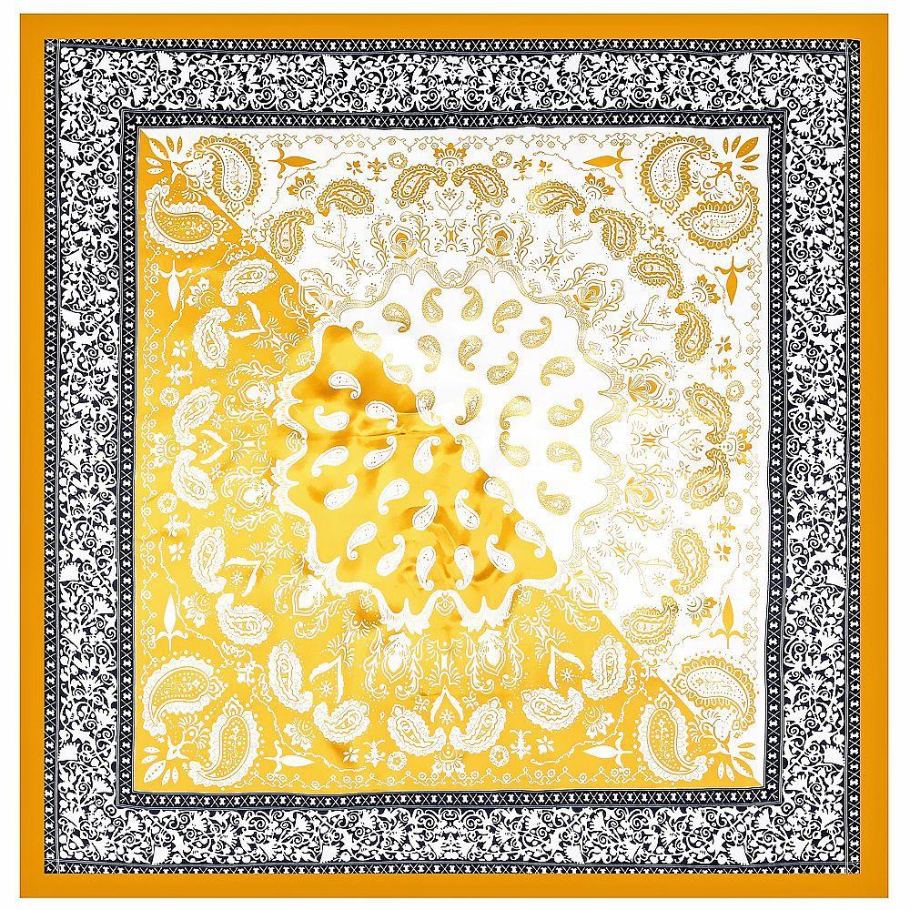 Шелковый платок Mai Tong 90 см * 90 см Богемное сочетание цветов Кешью, Женский квадратный платок Шелковый платок Шарф Шарф