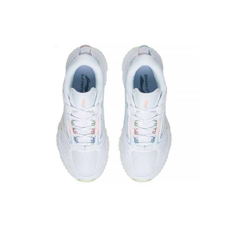 Li-Ning Кроссовки для бега из ткани Rebound, кожи, амортизирующие, нескользящие, износостойкие, дышащие, легкие, с низким верхом, женские кроссовки ARLS006-4