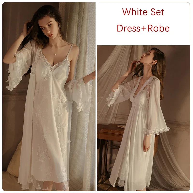 Женский белый пижамный комплект, ночная рубашка на подтяжках с чашечками бюстгальтера, сексуальный женский пижамный комплект