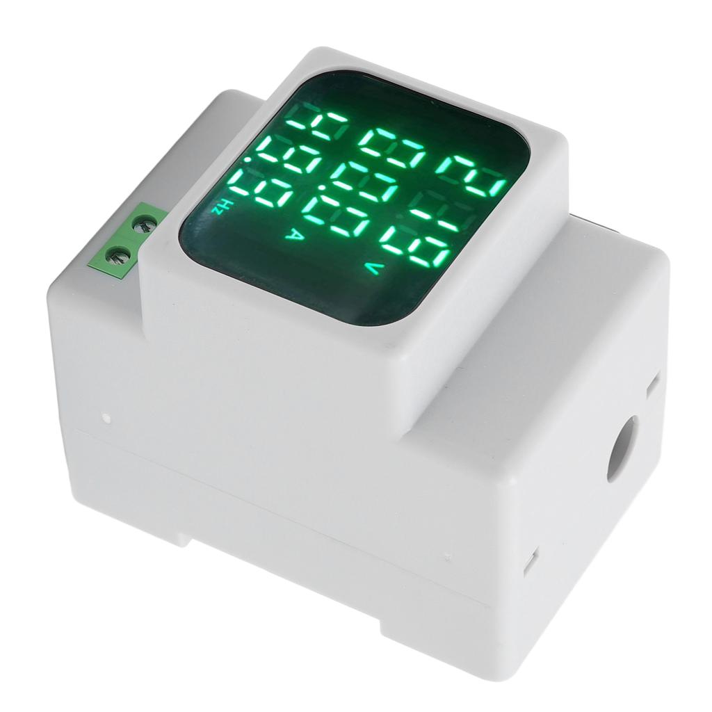 Digital Energy Meter, AC Voltage Frequency, Power 3 Phase Multi-function Monitor with DIN Rail for Industry, Power Plants
