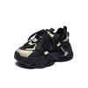 Fashion Women's Net Shoes Fall New Round Head Net Surface Breathable Before Lacing Thick Sole Increase Casual Sports Shoes