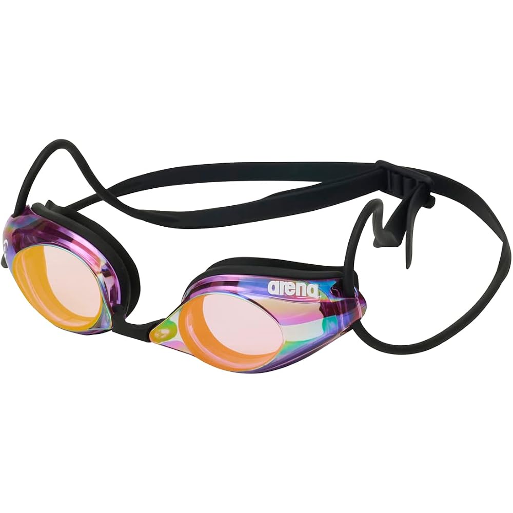 Arena Splash Unisex Swimming Goggles Free Size Mirrored Lenses Anti-Fog Competitive Swim Gear