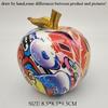 Creative Graffiti Apple Figurines Colorful Painting Art Fruit Resin Sculpture Nordic Modern Home Decor Interior Desktop Ornament