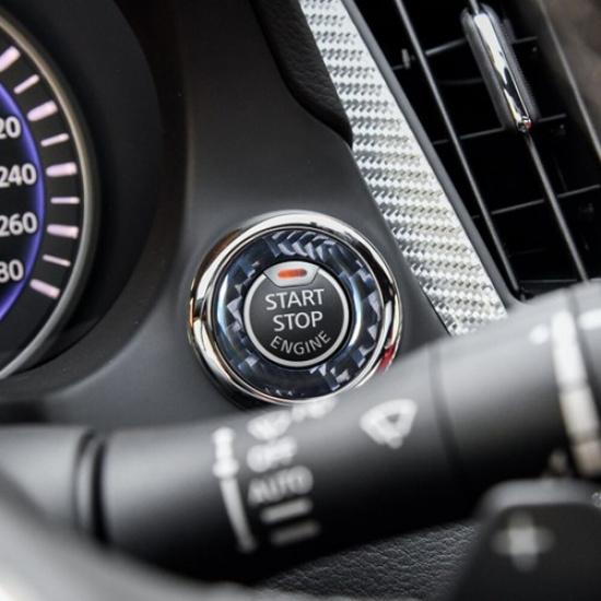 Engine Start Push Button Ring Trim Carbon Fiber For Infiniti Q50 Q60 Interior