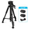 Andoer TTT-663N 57.5inch Travel Lightweight Camera Tripod Stand Phone Tripod for DSLR SLR Camcorder