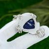 Natural Lapis Lazuli Gemstone Jewelry 925 Sterling Silver Pendant For Women
