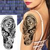 1 Sheet Full Arm Robber Gangster Temporary Tattoos For Men Women Waterproof  Tatoo Sleeve Realistic Bad Guy Fake Tattoos Sticker
