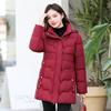 Removable Hat Cotton-padded Clothes Women's Medium and Long Winter Down Cotton-padded Clothes Slim-fitting New Thin Thickened Jacket