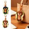 Dachshund Dog Hamburger Keychain Pendant Plush Bag Charm Dual-Function Key Chain Bag Hanger Accessory